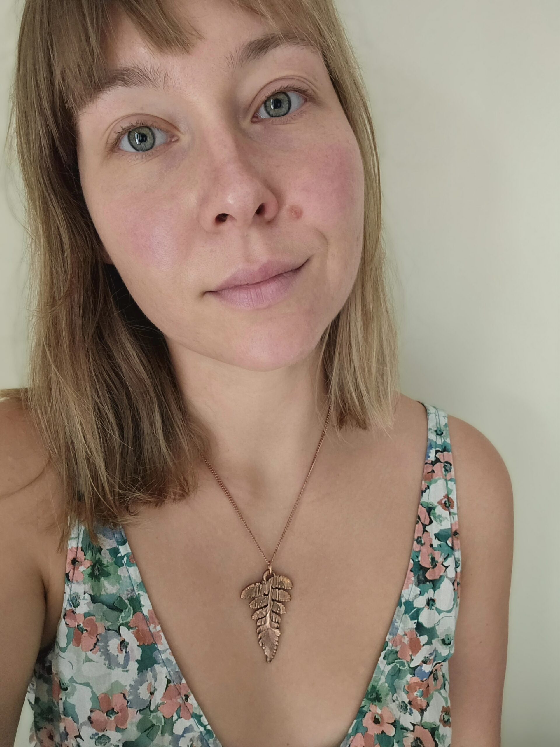 Liść paproci - miedziany naszyjnik - obrazek 2