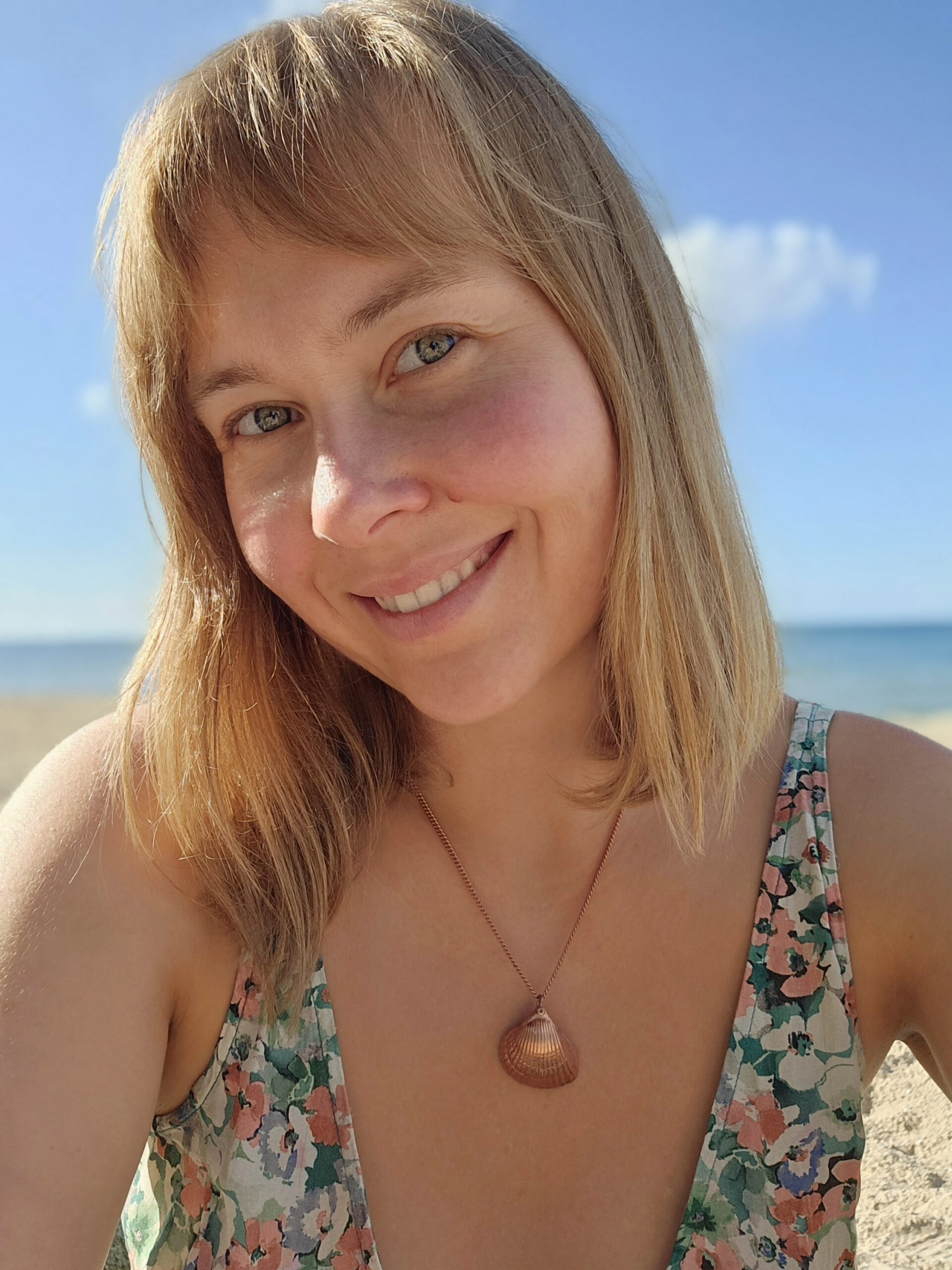 Naszyjnik z muszlą pokrytą miedzią - obrazek 5