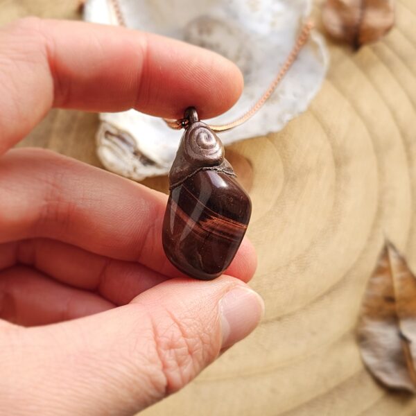 Naszyjnik miedziany "Blask" - Bawole Oko