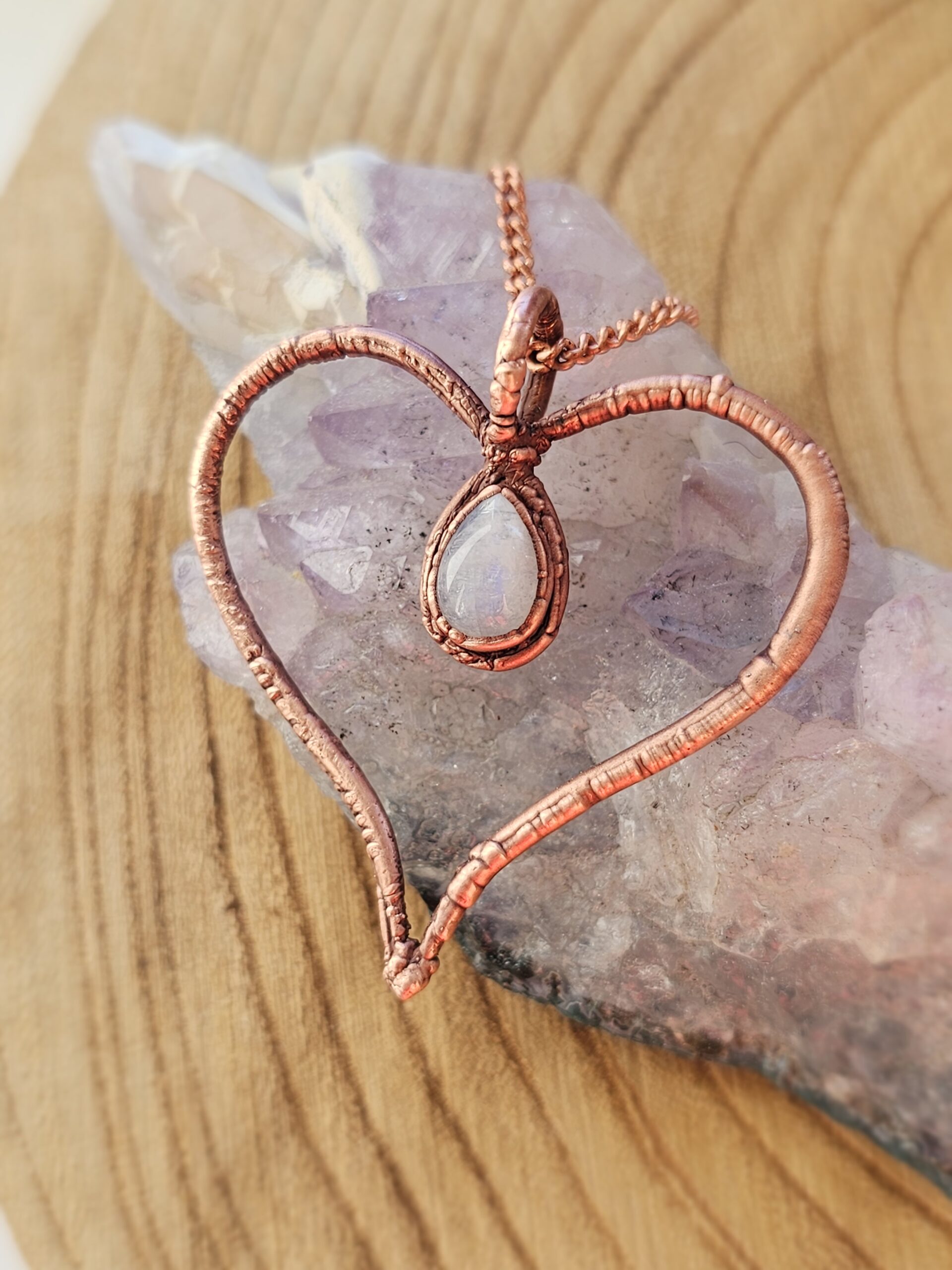 Amulet miedziany - Serduszko Księżycowe - obrazek 3