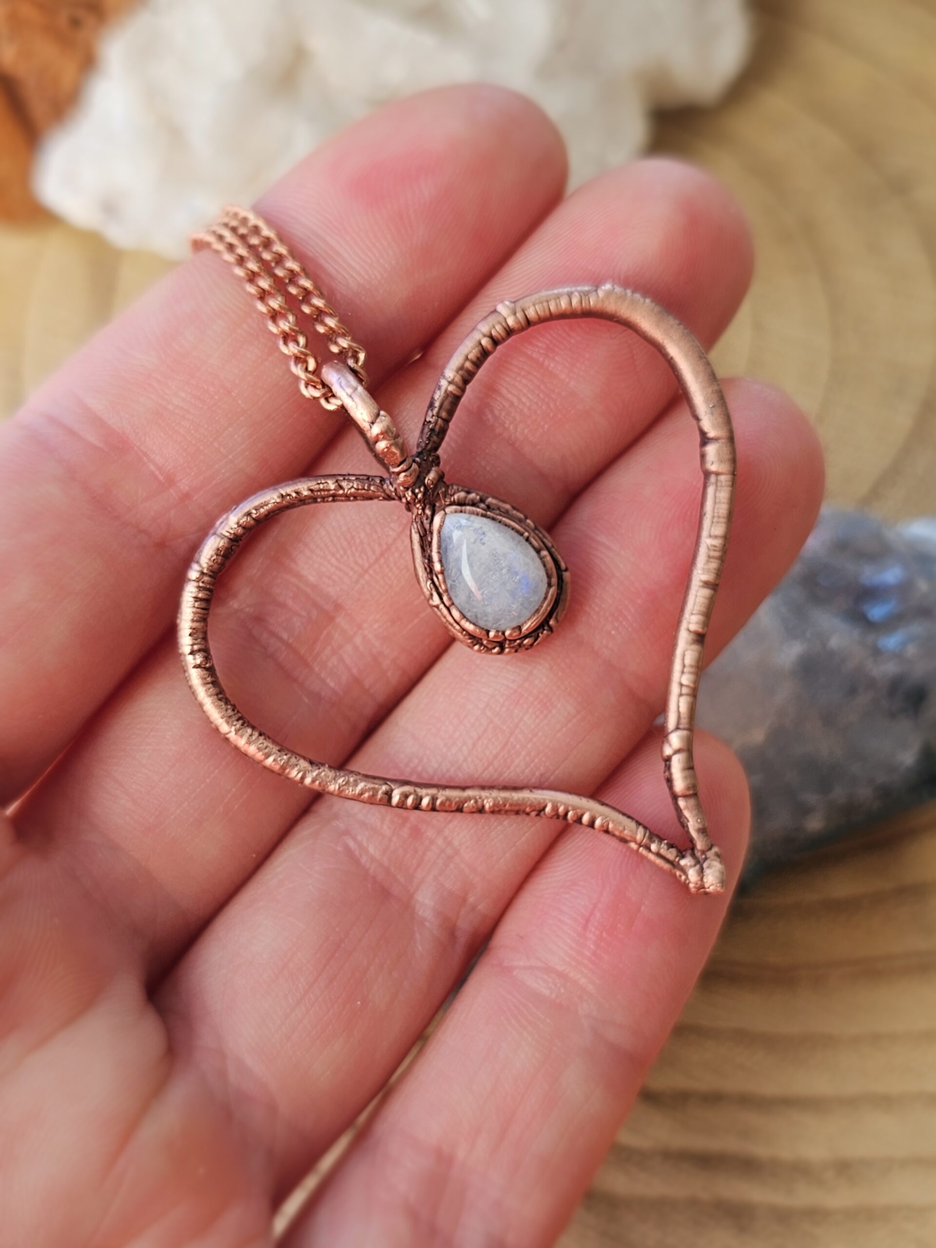 Amulet miedziany - Serduszko Księżycowe - obrazek 6