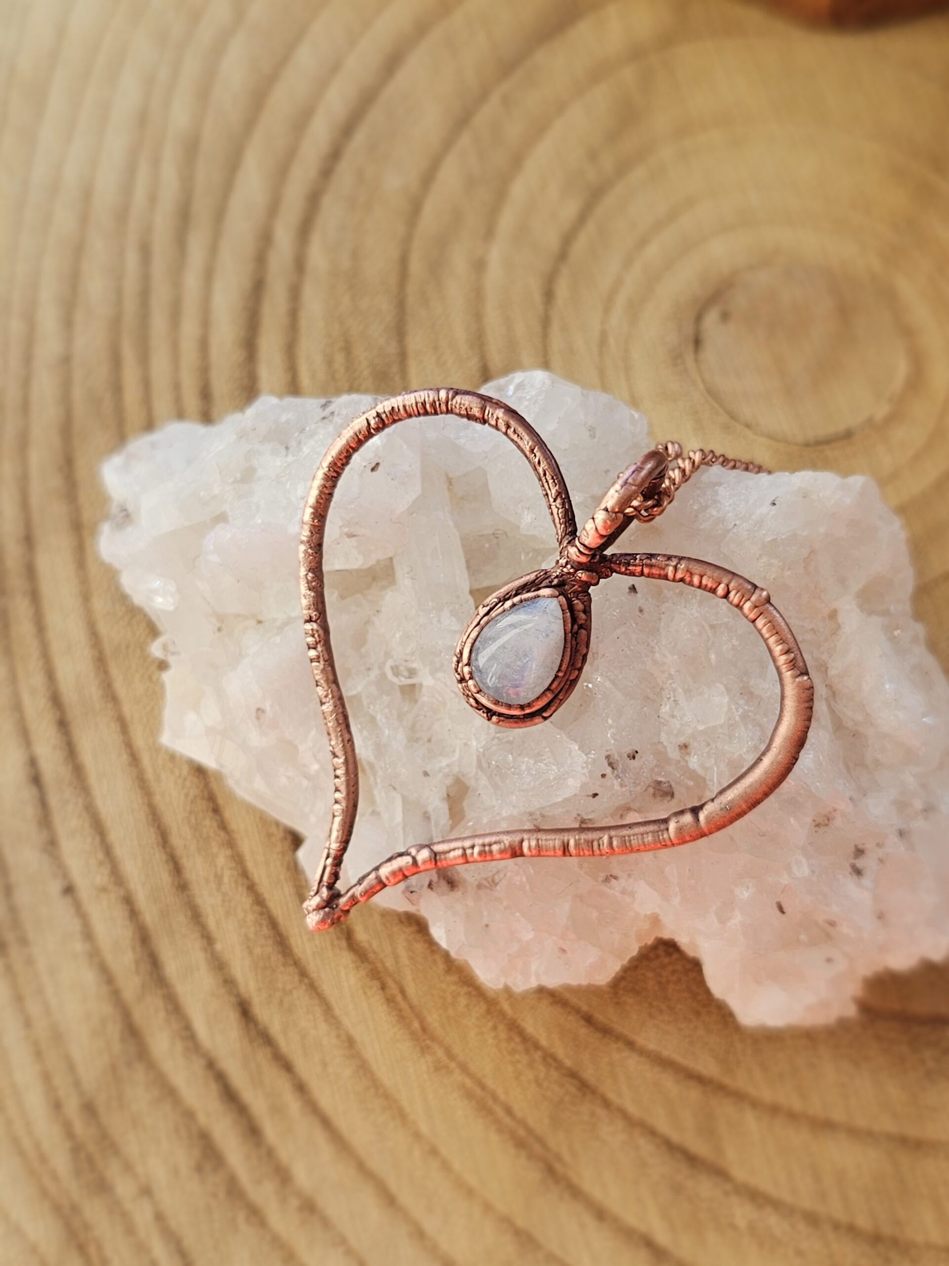 Amulet miedziany - Serduszko Księżycowe - obrazek 2