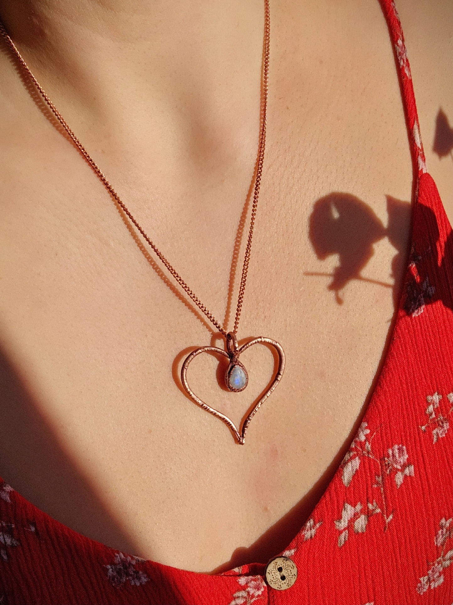 Amulet miedziany - Serduszko Księżycowe