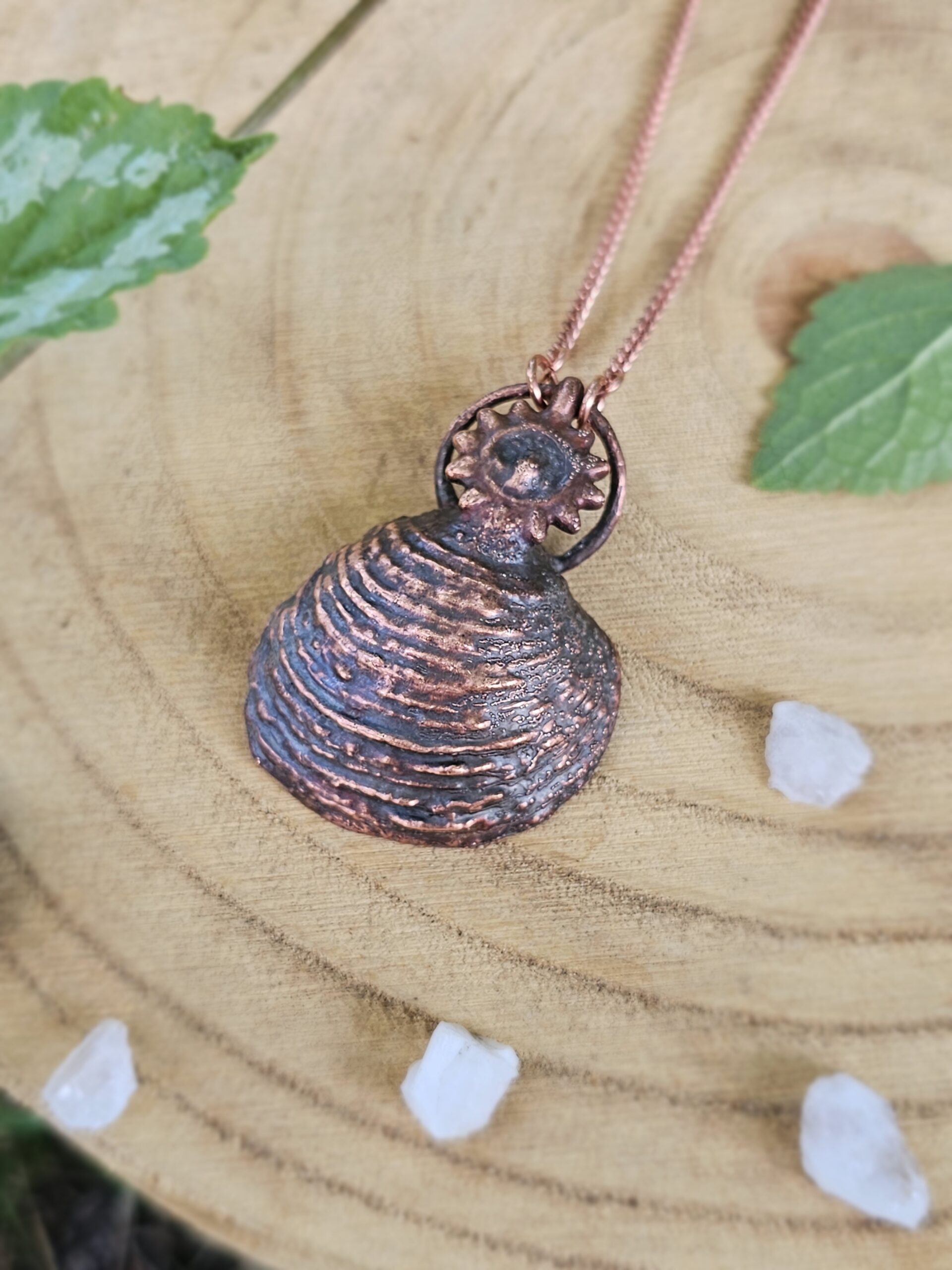 Letni Amulet ze Słoneczną Muszlą - miedziany - obrazek 8